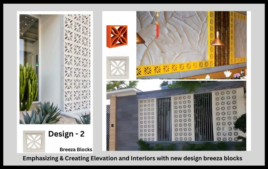 Emphasizing & Creating Elevation and Interior with new design breeza blocks