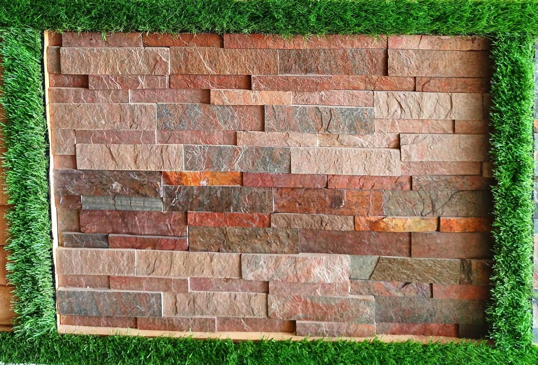 multi color brick cladding exterior facade design NSVistaa