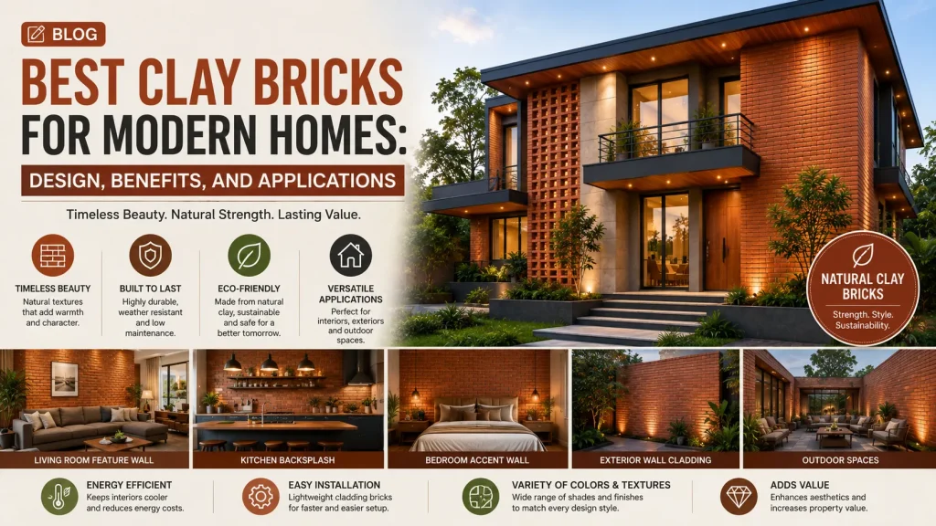 Best Clay Bricks for Modern Homes: Design, Benefits, and Applications